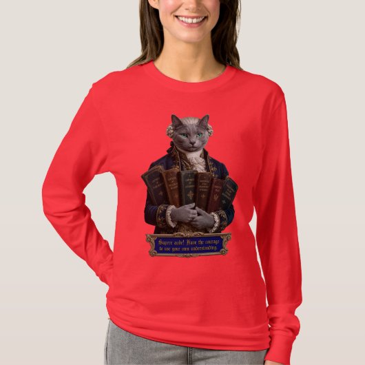 Russisch Blau Immanuel Kant Kat T-shirt (Voorkant)
