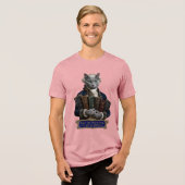 Russisch Blau Immanuel Kant Kat Tri-Blend Shirt (Voorkant volledig)
