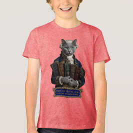 Russisch Blau Immanuel Kant Kat Tri-Blend Shirt