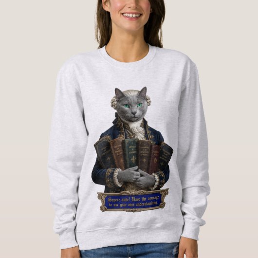 Russisch Blau Immanuel Kant Kat Trui (Voorkant)