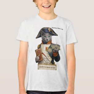 Russisch Blau Napoleon Bonaparte Kat Tri-Blend Shirt