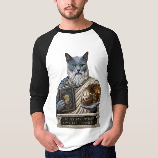 Russisch Blau Plato Kat T-shirt (Voorkant)