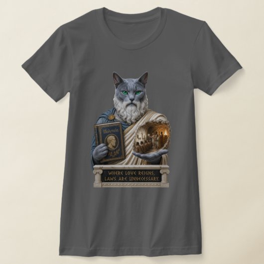 Russisch Blau Plato Kat T-shirt (Laagn)
