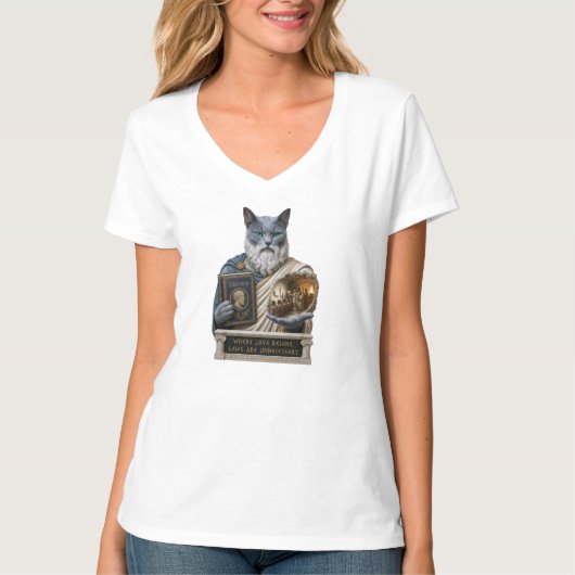 Russisch Blau Plato Kat T-shirt (Voorkant)