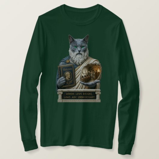 Russisch Blau Plato Kat T-shirt (Design voorkant)