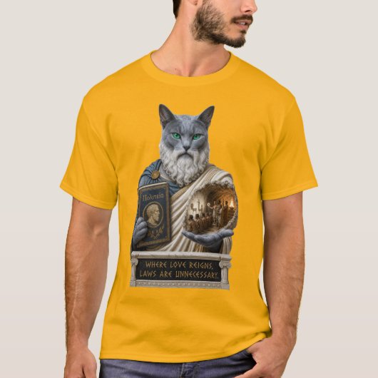 Russisch Blau Plato Kat T-shirt (Voorkant)