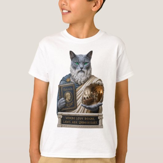 Russisch Blau Plato Kat T-shirt (Voorkant)