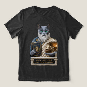 Russisch Blau Plato Kat Tri-Blend Shirt