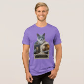 Russisch Blau Plato Kat Tri-Blend Shirt (Voorkant volledig)