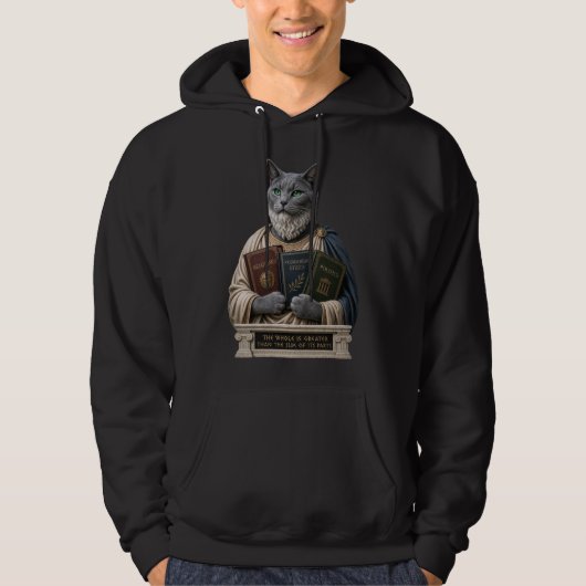 Russisch Blauw Aristoteles Kat Hoodie (Voorkant)