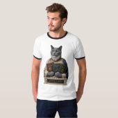 Russisch Blauw Aristoteles Kat T-shirt (Voorkant volledig)