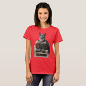 Russisch Blauw Aristoteles Kat T-shirt (Voorkant volledig)
