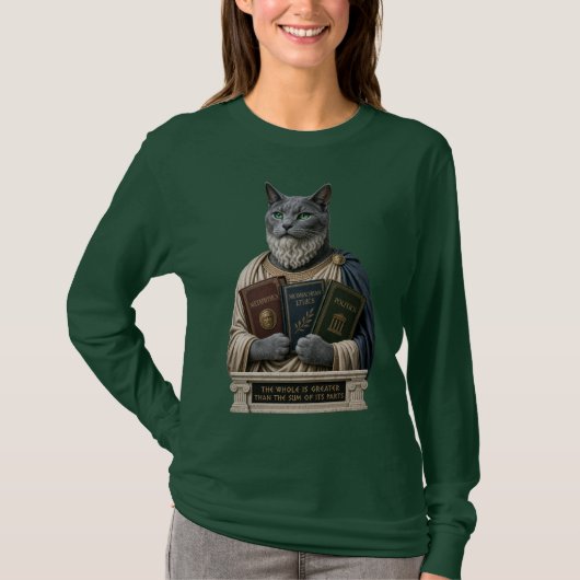 Russisch Blauw Aristoteles Kat T-shirt (Voorkant)