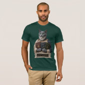 Russisch Blauw Aristoteles Kat T-shirt (Voorkant volledig)