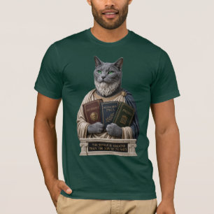 Russisch Blauw Aristoteles Kat T-shirt