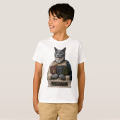 Russisch Blauw Aristoteles Kat T-shirt (Voorkant volledig)