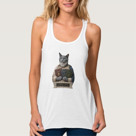 Russisch Blauw Aristoteles Kat Tanktop (Voorkant)