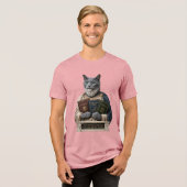 Russisch Blauw Aristoteles Kat Tri-Blend Shirt (Voorkant volledig)