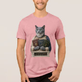 Russisch Blauw Aristoteles Kat Tri-Blend Shirt (Voorkant)