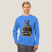 Russisch Blauw Aristoteles Kat Tri-Blend Shirt (Voorkant)