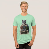 Russisch Blauw Aristoteles Kat Tri-Blend Shirt (Voorkant volledig)