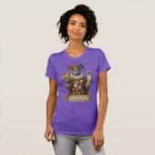 Russisch Blauw Arlequin Kat T-shirt (Voorkant volledig)