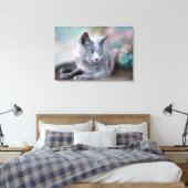 Russisch blauw canvas afdruk (Insitu (Slaapkamer))