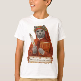 Russisch Blauw Dante Alighieri Kat T-shirt