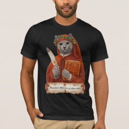 Russisch Blauw Dante Alighieri Kat T-shirt