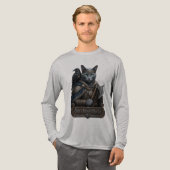 Russisch Blauw Edel Odin’s Kat Tri-Blend Shirt (Voorkant)