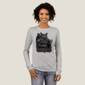 Russisch Blauw Edel Odin’s Kat Tri-Blend Shirt (Voorkant)