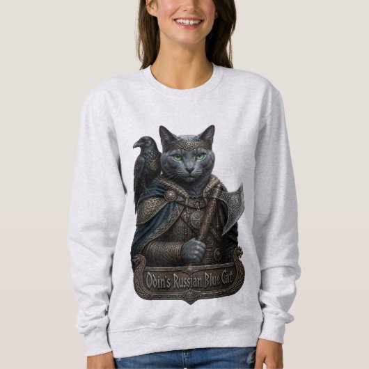 Russisch Blauw Edel Odin's Kat Trui (Voorkant)