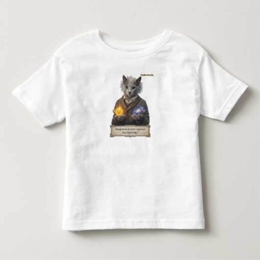 Russisch Blauw Einstein Kat - Verbeelding Kinder Shirts (Voorkant)