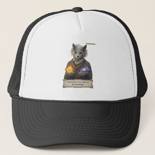 Russisch Blauw Einstein Kat - Verbeelding Trucker Pet (Voorkant)