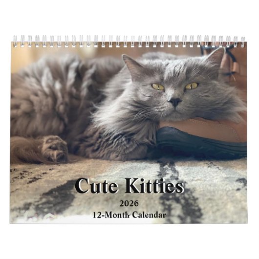 Russisch blauw en gember Sinaasappel Tabby Cats 20 Kalender (Hoes)