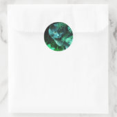Russisch blauw in groen ronde sticker (Tas)