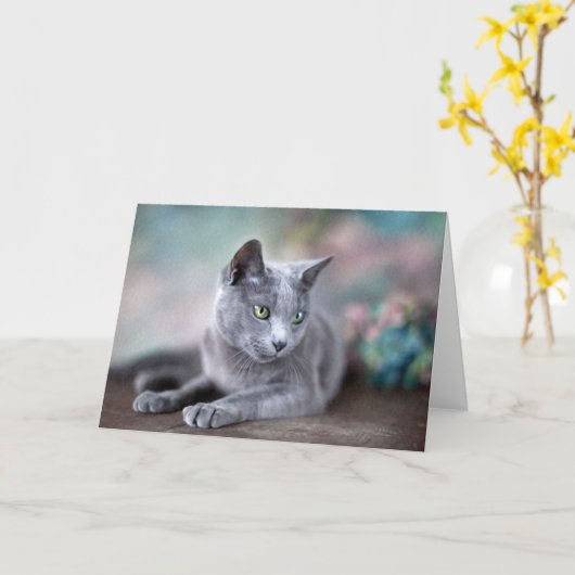 Russisch blauw kaart (Gele Bloem)