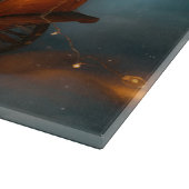 Russisch Blauw Kat Sneeuwachtige Sleigh Kerstmisde Snijplank (Hoek)