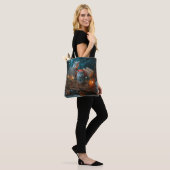 Russisch Blauw Kat Sneeuwachtige Sleigh Kerstmisde Tote Bag (Op model)