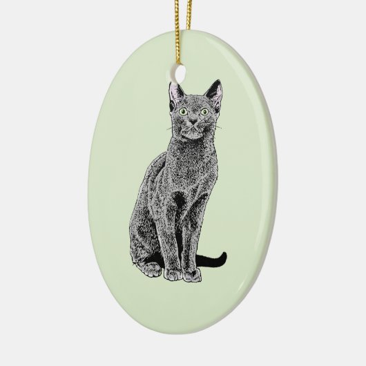 Russisch blauw keramisch ornament (Links)