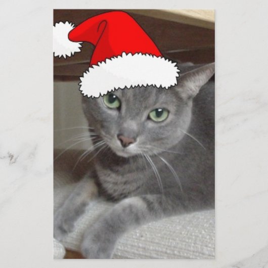 Russisch blauw kerstfeest briefpapier (Voorkant)