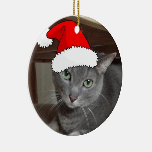 Russisch blauw kerstfeest keramisch ornament (Rechts)