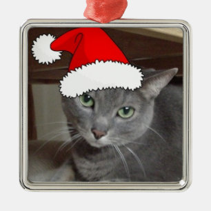 Russisch blauw kerstfeest metalen ornament