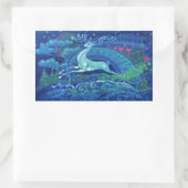  Russisch blauw kerstrendier Rechthoekige Sticker (Tas)