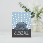 Russisch Blauw Kitten Briefkaart (Staand voorkant)