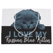 Russisch Blauw Kitten Groot Cadeauzakje (Voorkant)