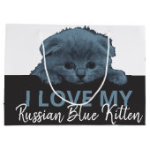 Russisch Blauw Kitten Groot Cadeauzakje (Achterkant)