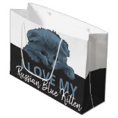 Russisch Blauw Kitten Groot Cadeauzakje (Voorkant Gekanteld)