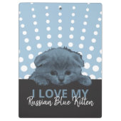 Russisch Blauw Kitten Klembord (Achterkant)