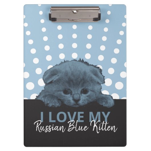 Russisch Blauw Kitten Klembord (Voorkant)
